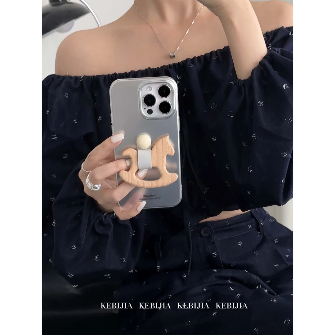 ins银色电镀木马高级感防摔适用于苹果16promax15/14手机壳