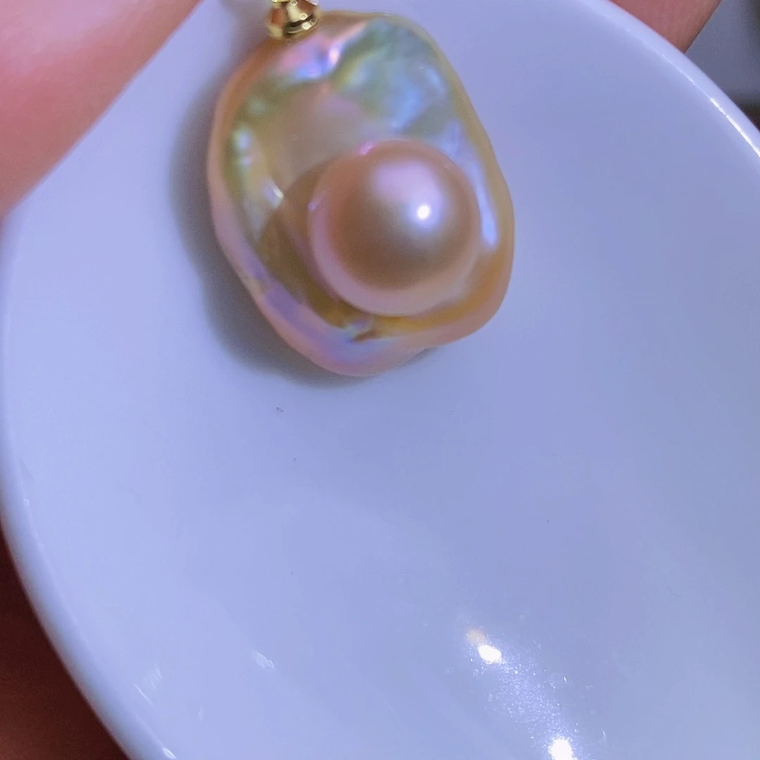 银S925镶嵌淡水珍珠淡水珍珠
