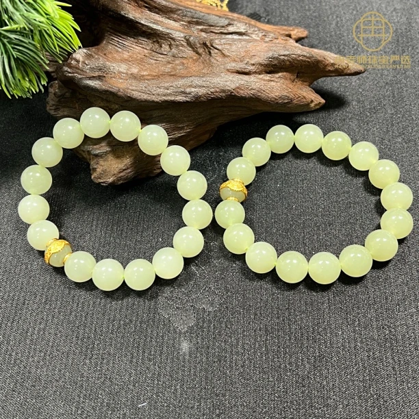 YF225天然和田玉冰底晴水手串12mm+多样性发其一