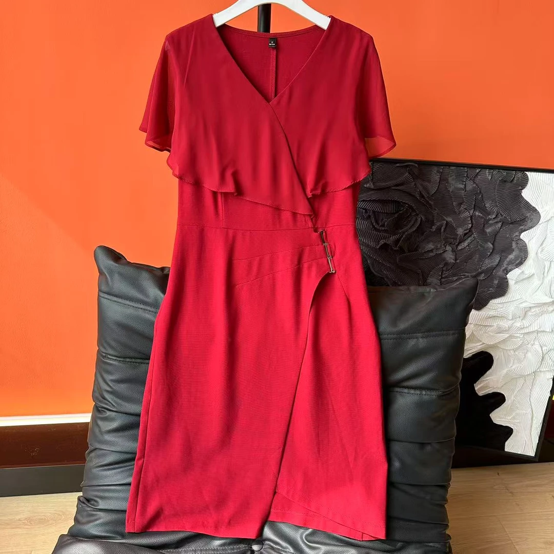 GLX066  夏季新款女时尚优雅时尚连衣裙女收腰显瘦