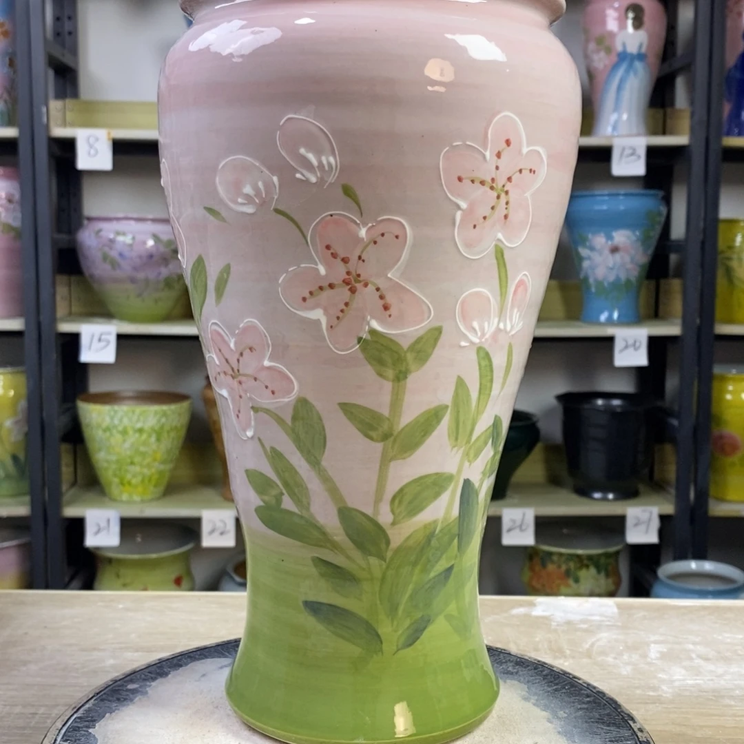 景德镇手工手绘陶瓷花盆