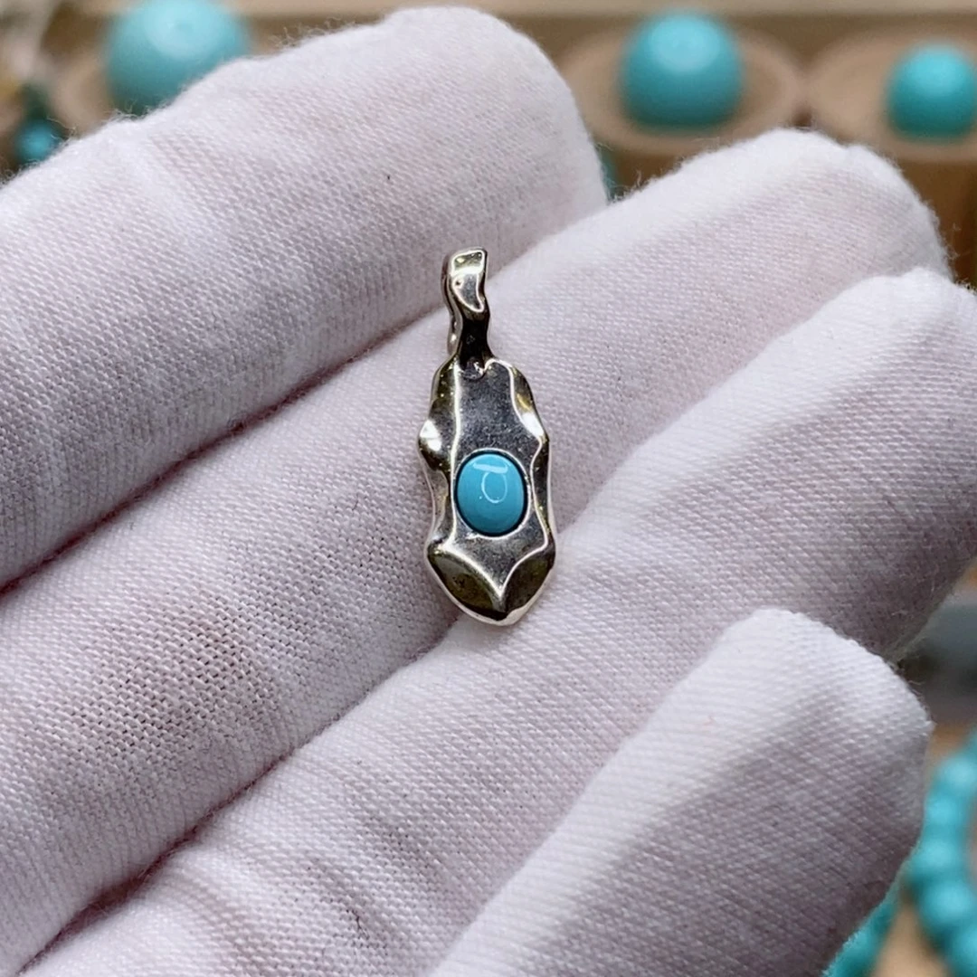 绿松石银S925镶嵌珠宝奇石