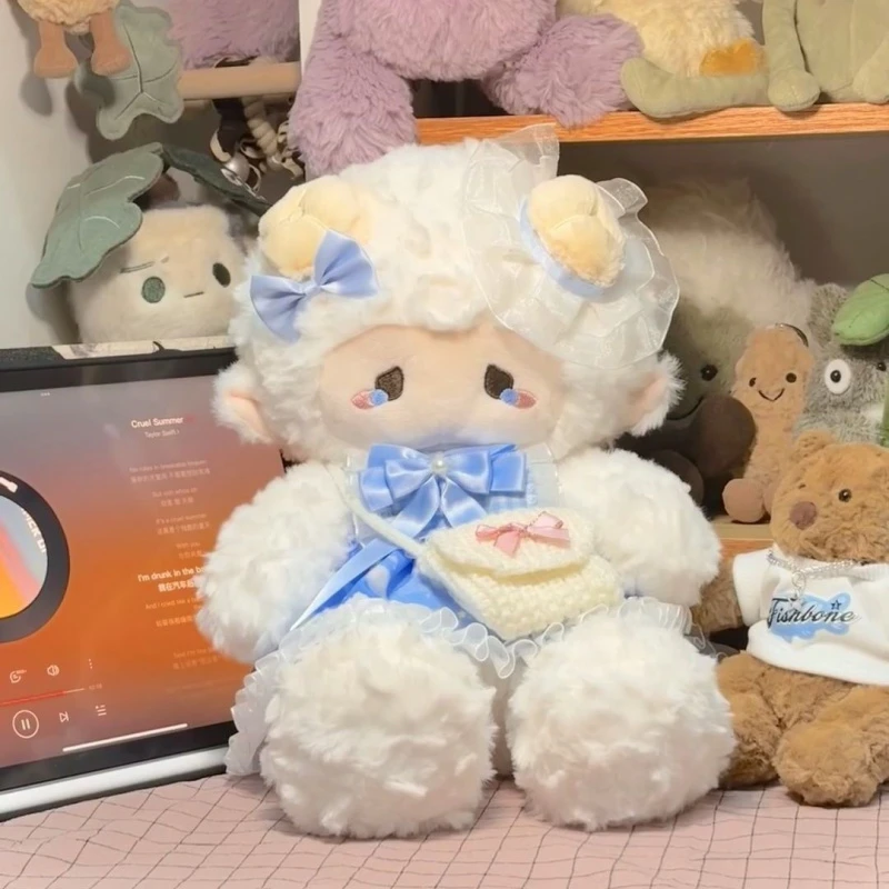 可爱卡通毛绒玩具可爱羊毛绒玩具小公仔萝莉风格卡通小羊玩偶陪睡