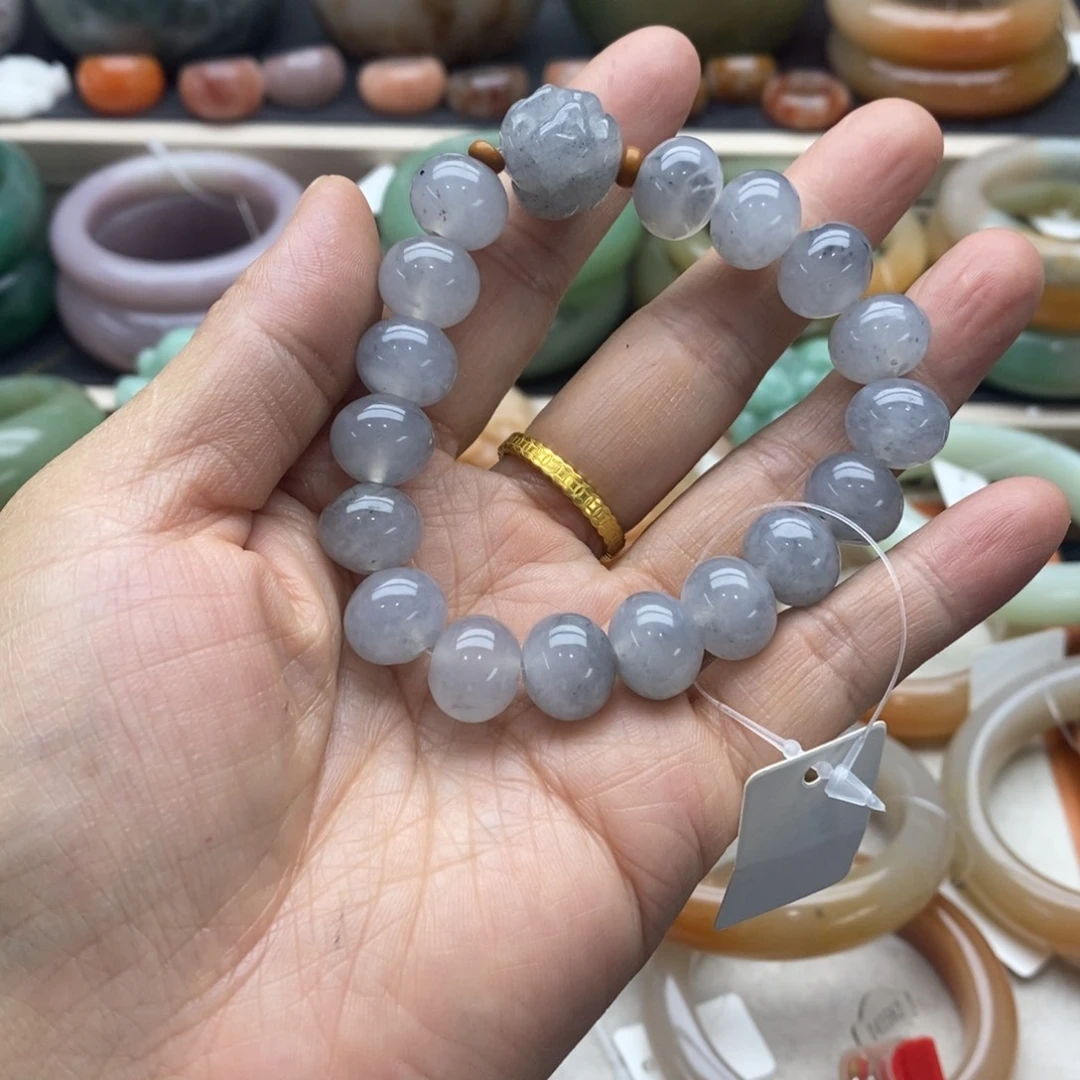ℋ***࿐石英岩玉未镶嵌手镯