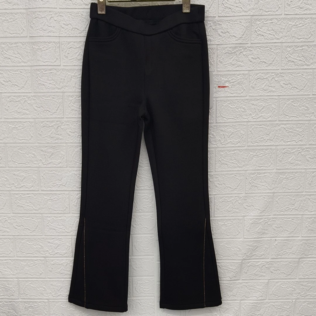 高腰喇叭裤加厚加绒