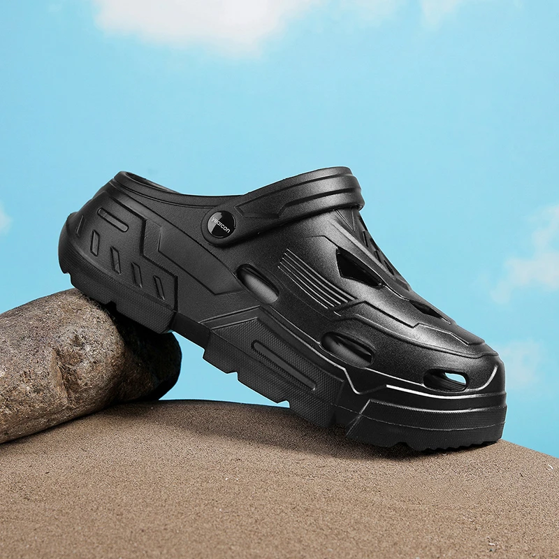 YEARCON/意尔康2025男透气软底运动休闲时尚外穿凉拖鞋夏季洞洞鞋