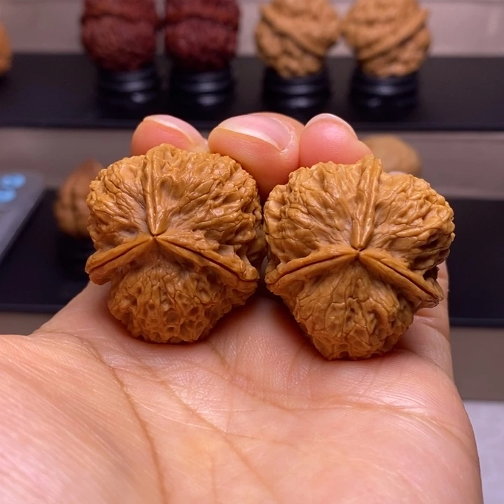 把件文玩核桃密石三楞18