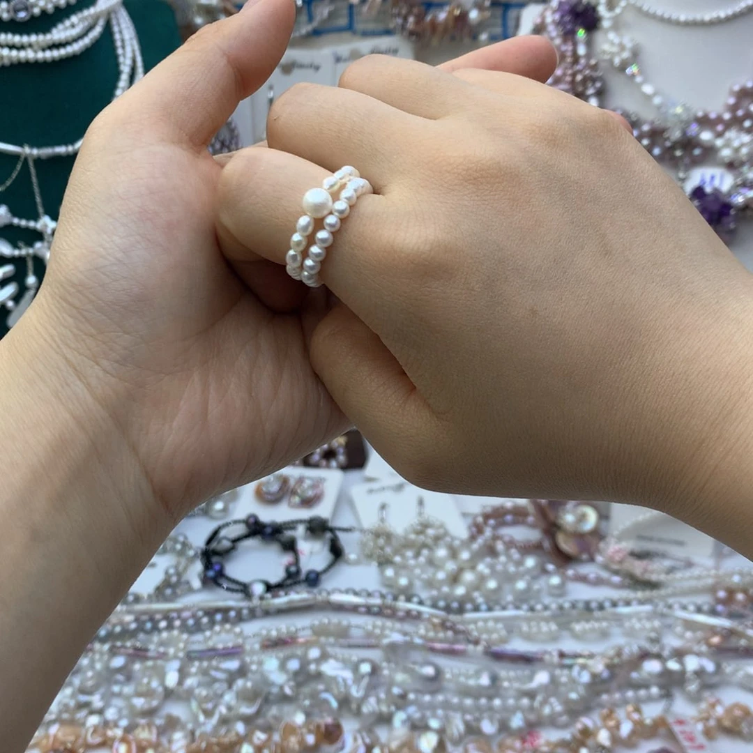 淡水珍珠银S925镶嵌颈饰