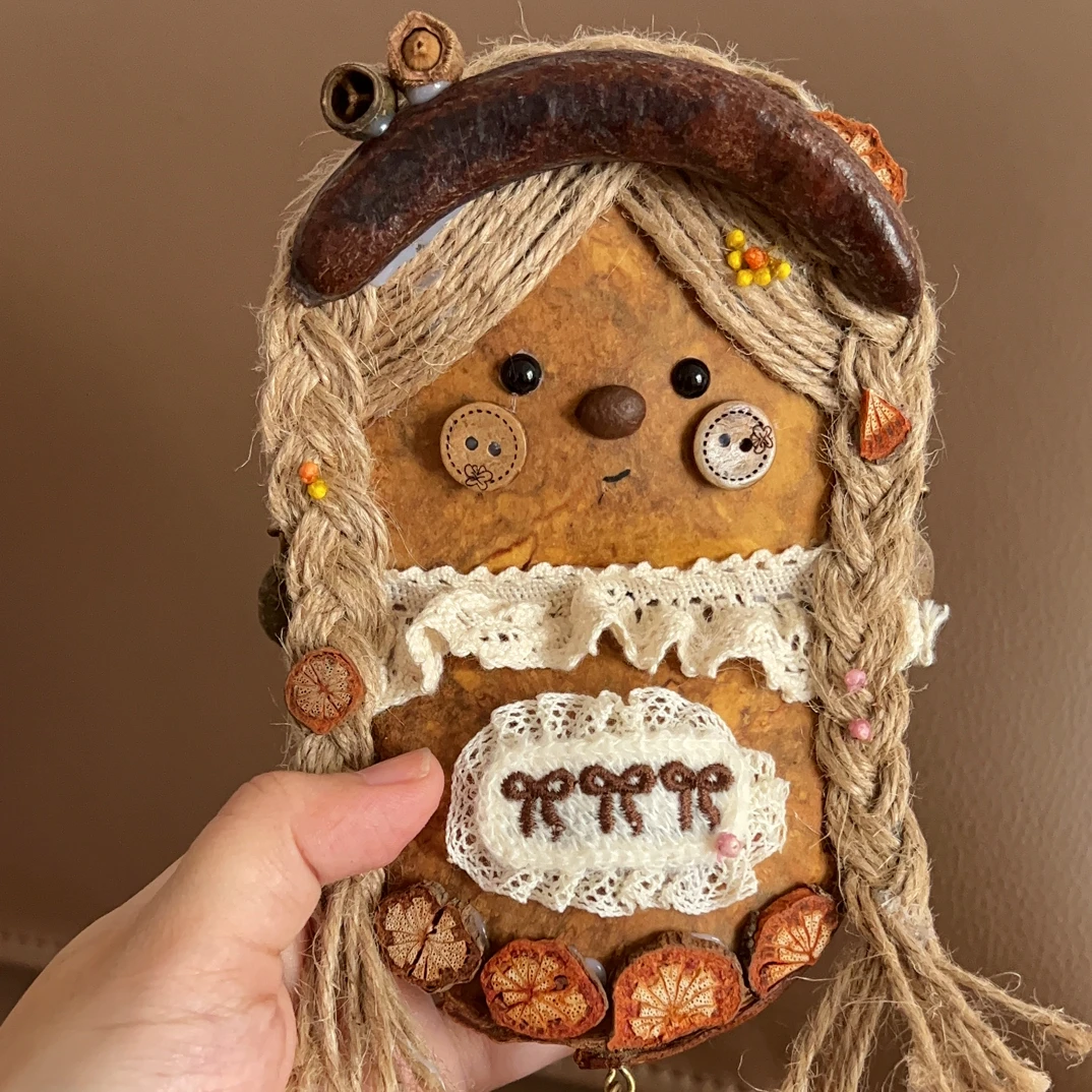 榼藤豆荚娃娃手工diy钥匙扣送朋友礼物李龙馥兔子玩偶