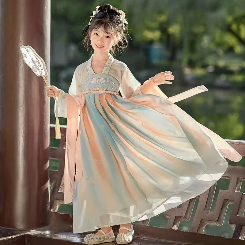 儿童汉服连衣裙没有披帛库存默认瑕疵不退换