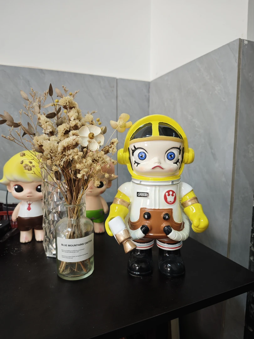 爆款潮玩泡泡molly太空人可爱风客厅玄关落地树脂大摆件