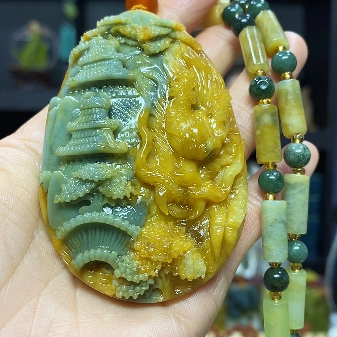 未镶嵌岫玉挂件吊坠