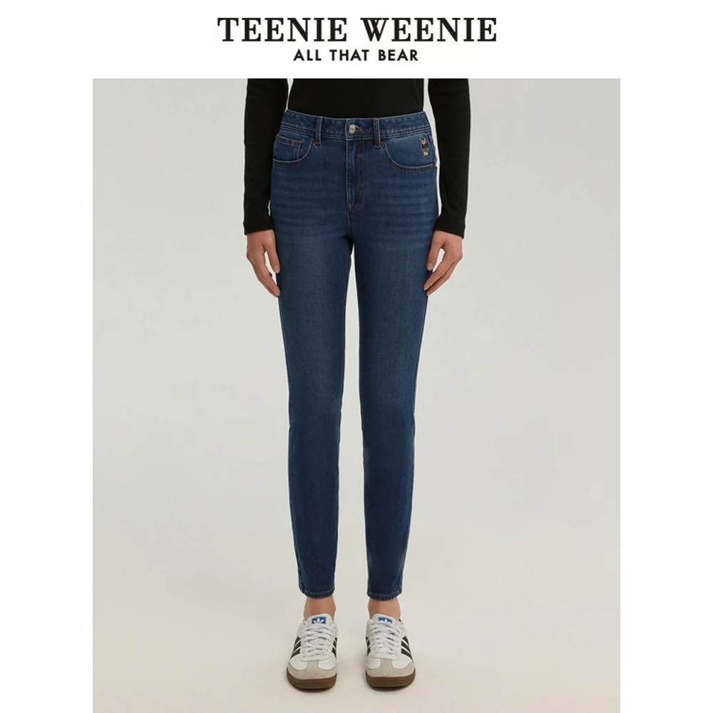 【达人专属】TeenieWeenie小熊24胶原蛋白弹力修身铅笔裤女0228