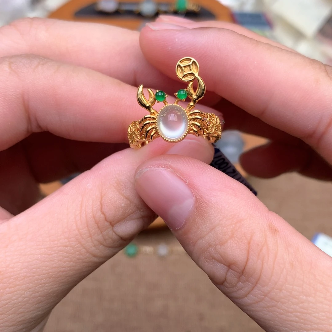 【闪购商品】18K金镶嵌挂件翡翠一