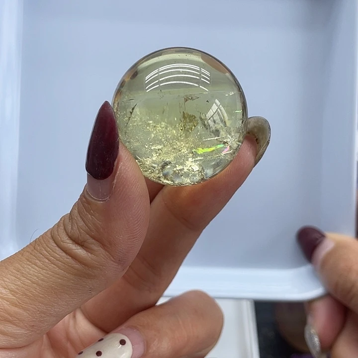 水晶珠宝半成品未镶嵌50黄水晶球 3m （微瑕 有坑 漏价了）