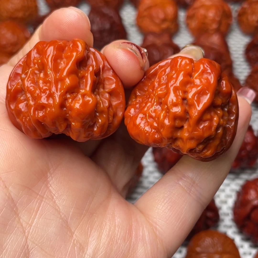 桃核吊坠文玩核桃 手把件 蛤蟆头 36 微瑕不退