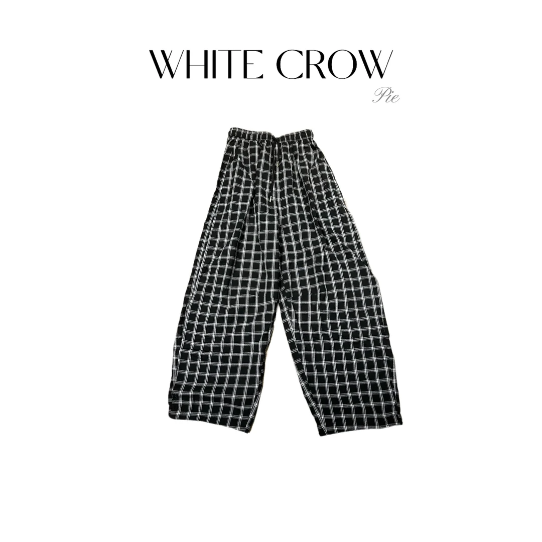 白乌鸦【慵懒博主】格子长裤55170