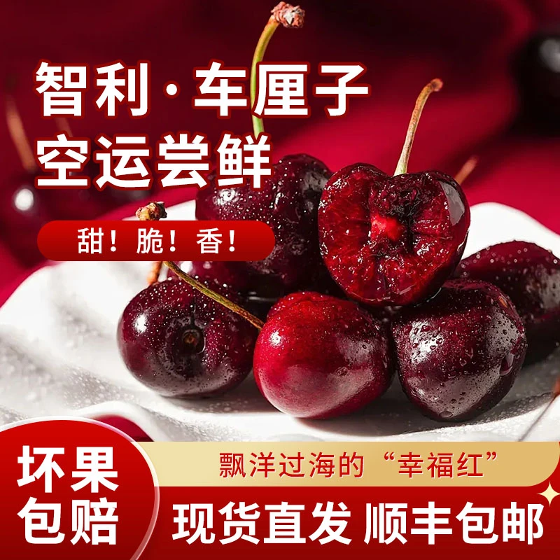 智利空运桑提娜车厘子2JD-4JD/ 5斤原箱 内附果径卡 桑提娜樱桃桑提娜樱桃智利共和国