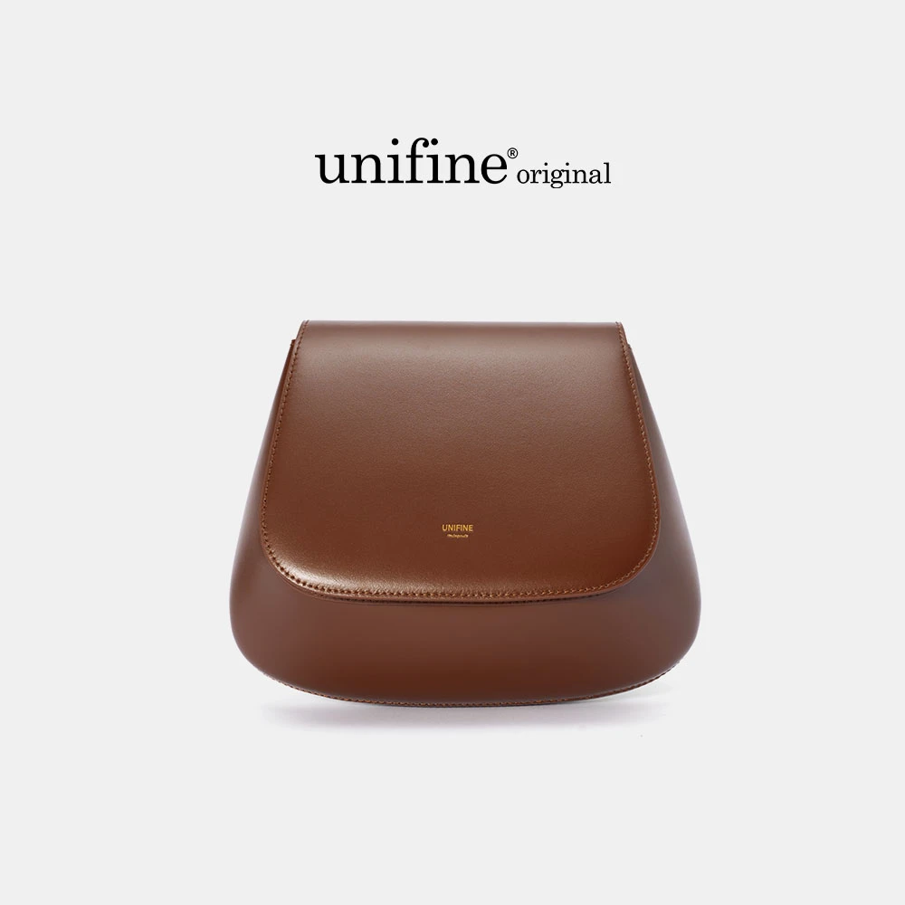 unifine包包牛皮板栗小包包女斜挎单肩小众原创