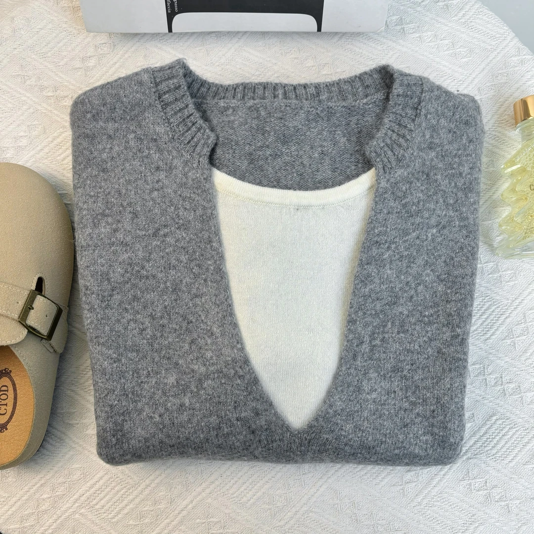 玲姐定制-百搭假两件针织毛衣280204