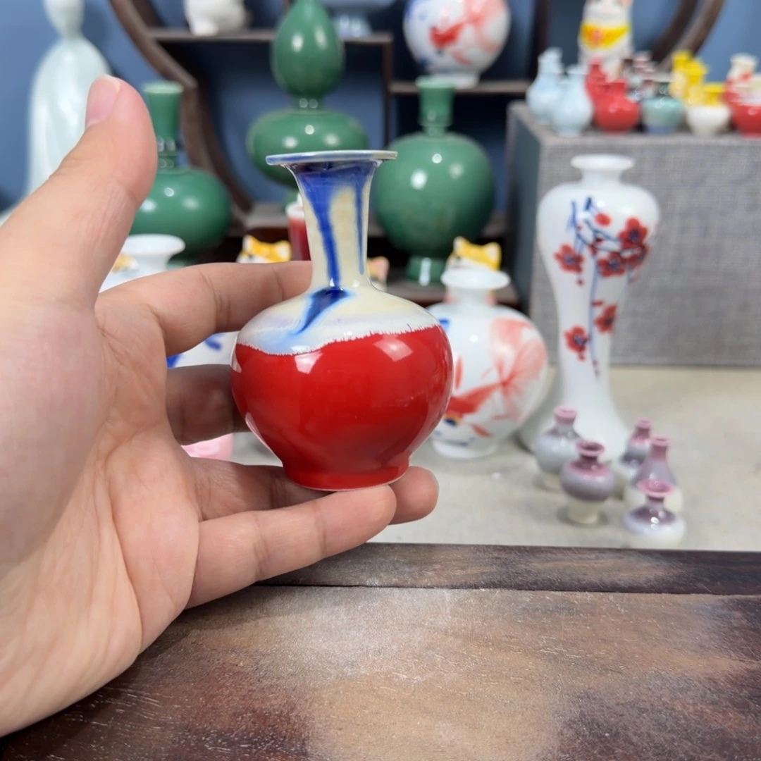 陶瓷手工小花器摆件
