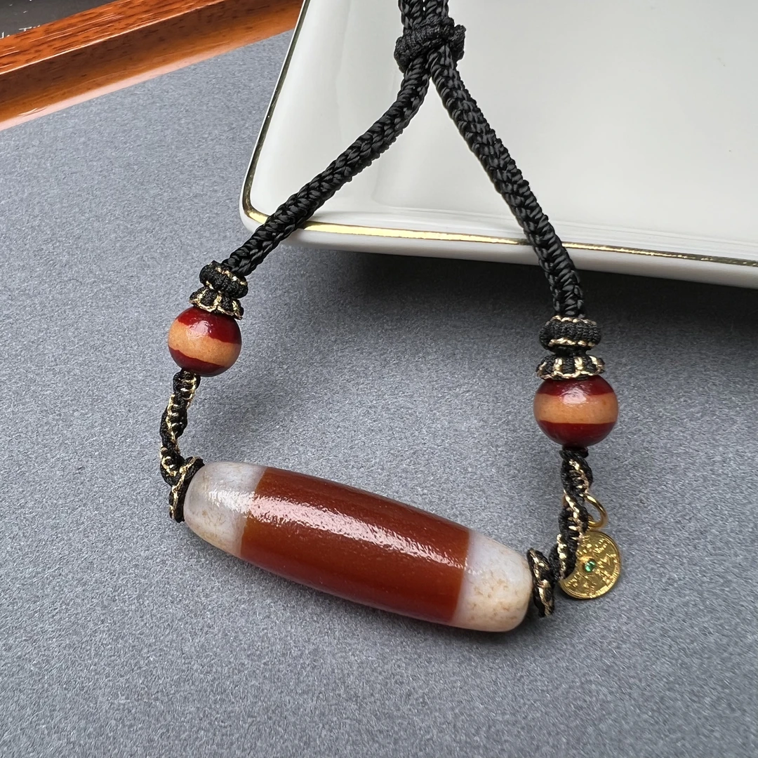 【艺心珠宝】玛瑙红肉一线药师项链S09193