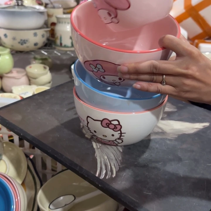 瓷片三利欧6寸碗3个微瑕