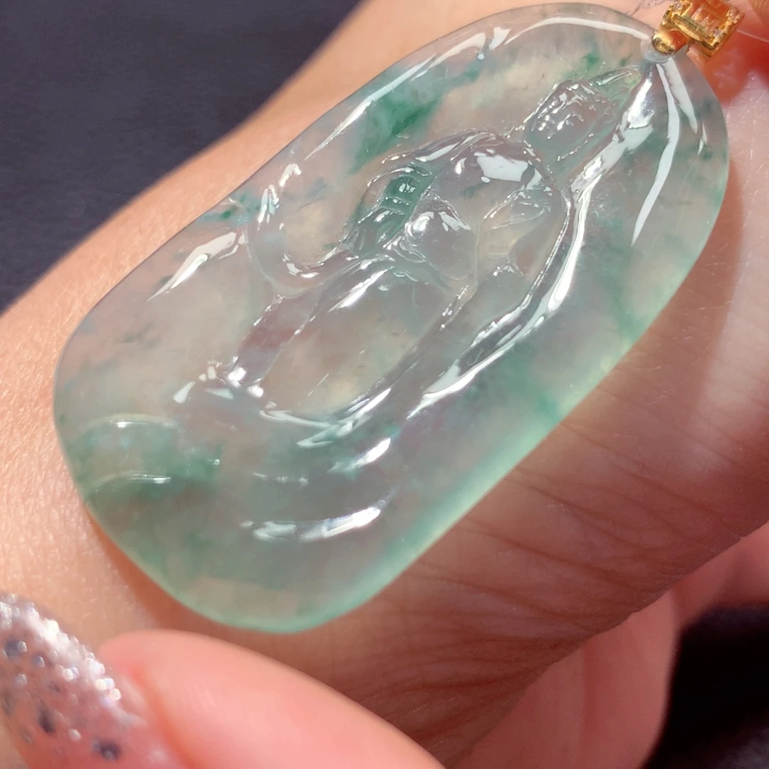 定制翡翠18K金镶嵌翡翠