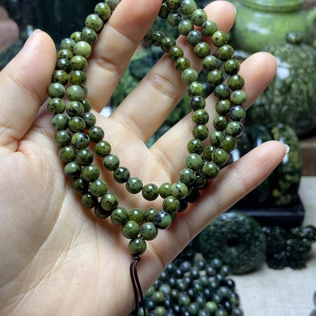 蛇纹石玉未镶嵌药王石项链卡6