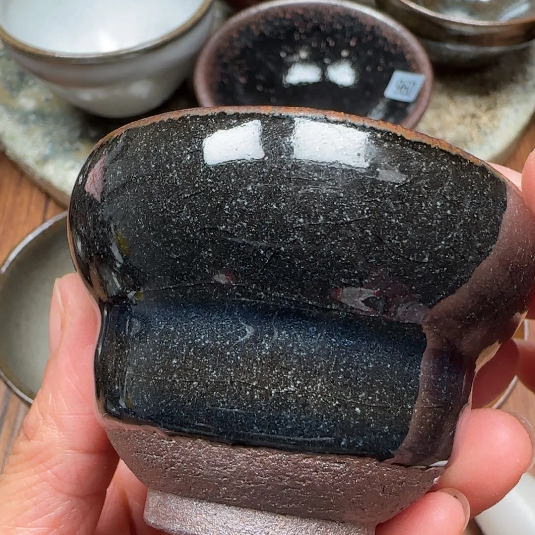 柴烧建盏茶盏茶杯140