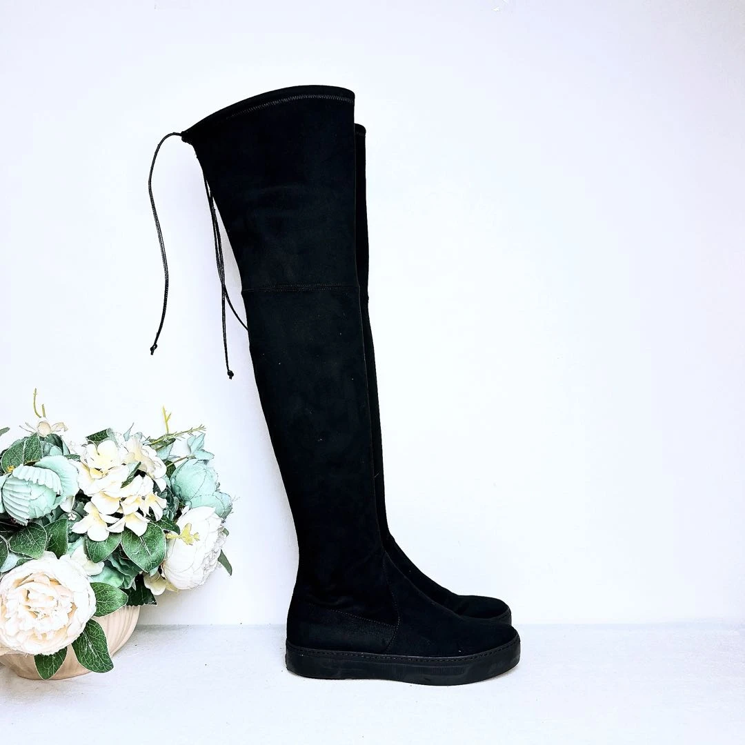 95新 StuartWeitzman/思缇韦曼 95新/思缇韦曼/过膝靴/37码/Cc093