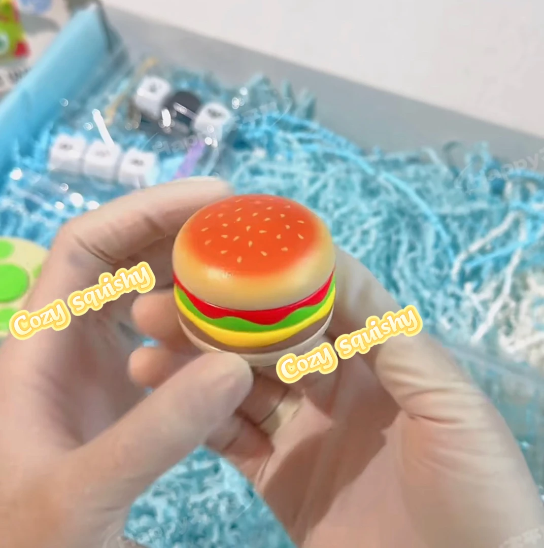 新奇特汉堡捏捏乐解压玩具解压发泄慢回弹指尖推牌创意玩具儿童