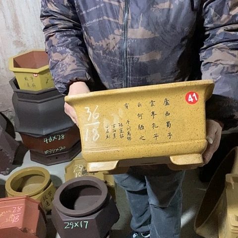 紫砂花盆手工制作