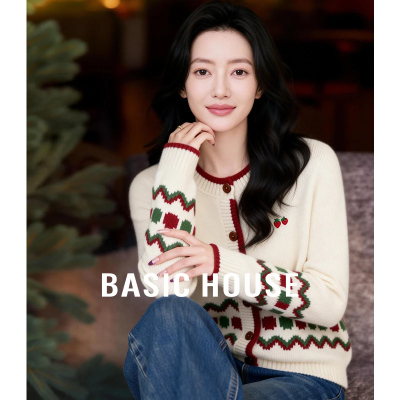 Basic House/百家好复古甜暖松弛感秋冬温柔系毛衣-B0625B5RQP2