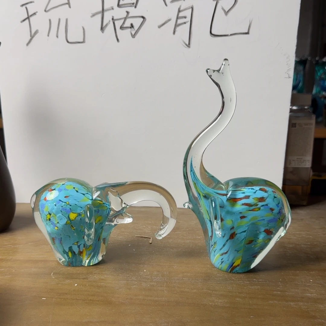 手工艺品琉璃琉璃摆件象