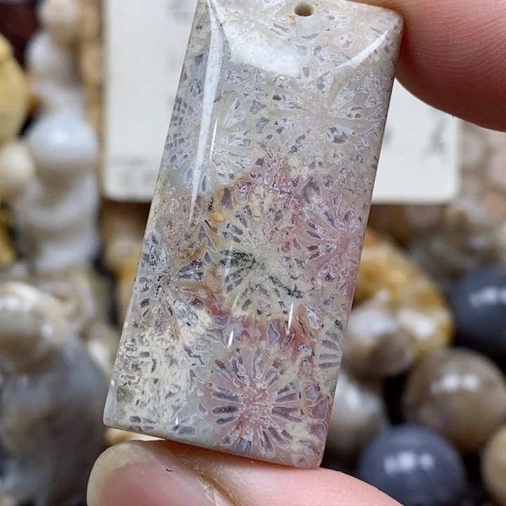 颈饰未镶嵌硅化珊瑚（珊瑚玉）锦*