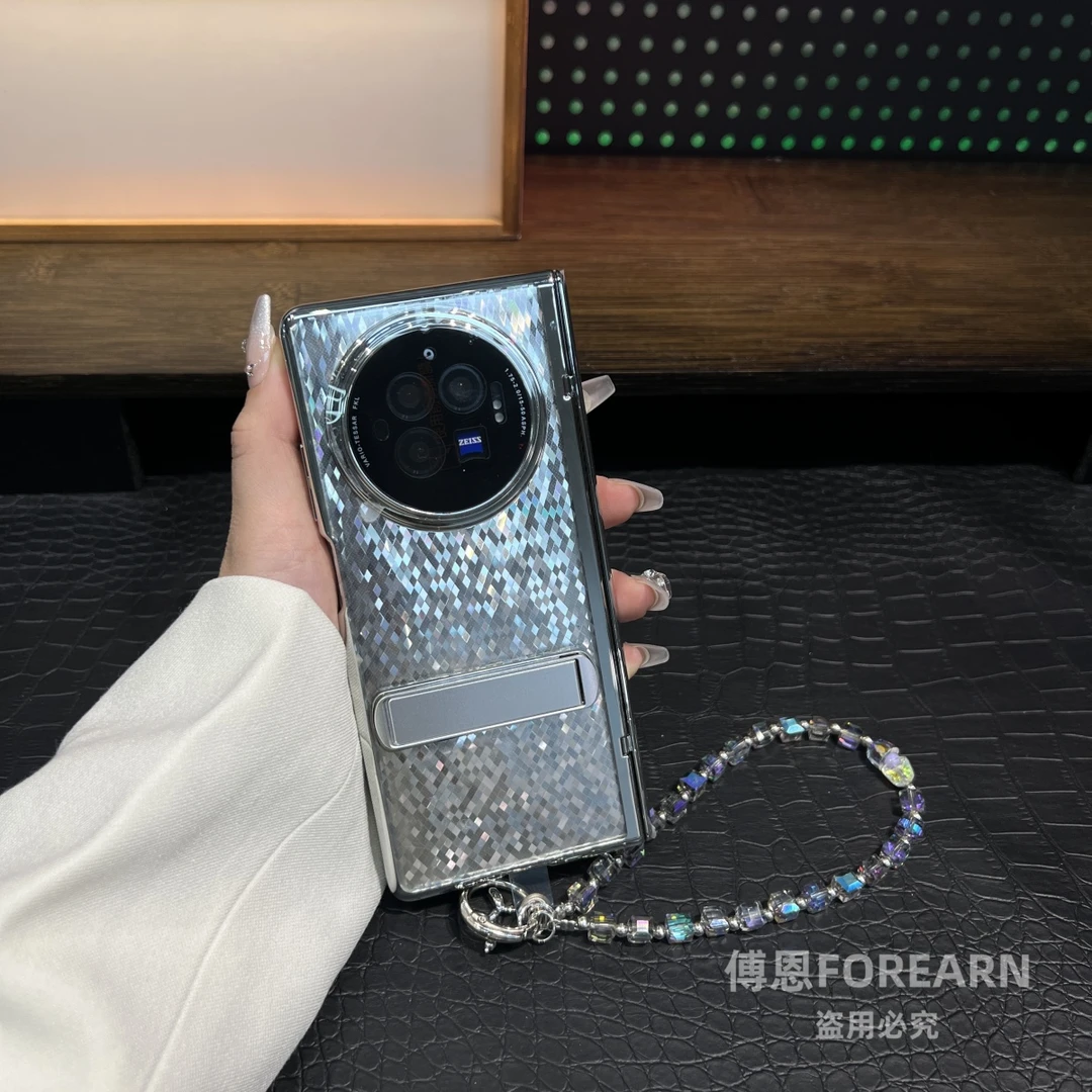 适用于vivoXFold3Pro手机壳折叠屏vivoxfold3支架手链薄可爱防窥