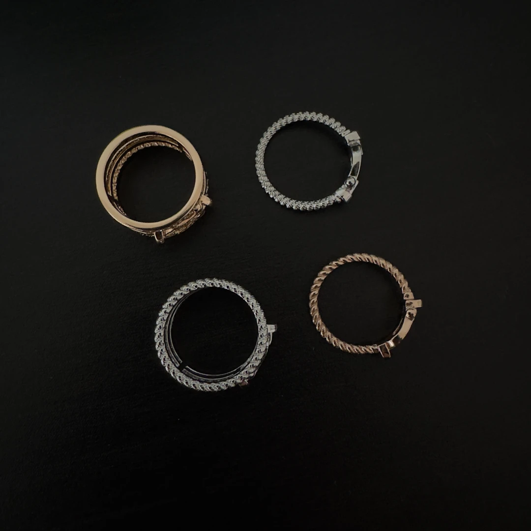 铜合金戒指 SS定制【马蹄戒指】 轻奢时尚新中式小众饰品