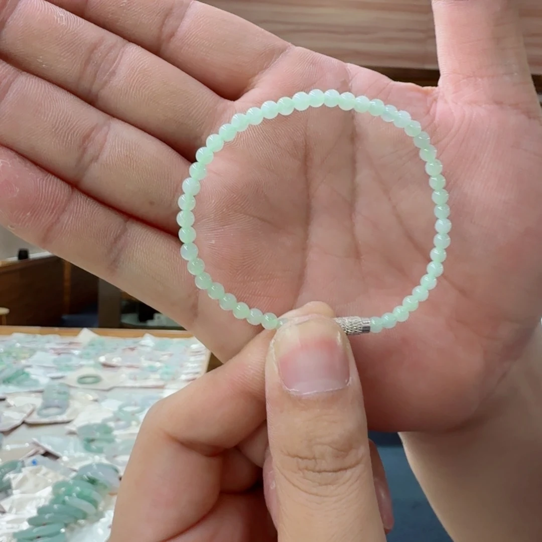 ༺***༻翡翠未镶嵌手链翡翠