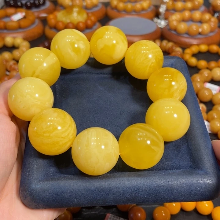 蜜蜡手链未镶嵌琛*蜜蜡