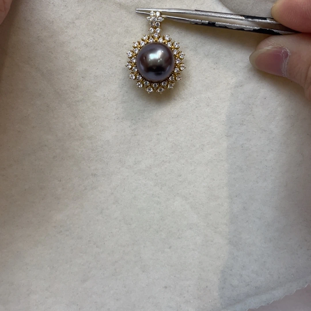海水珍珠吊坠(不含链)银S925镶嵌