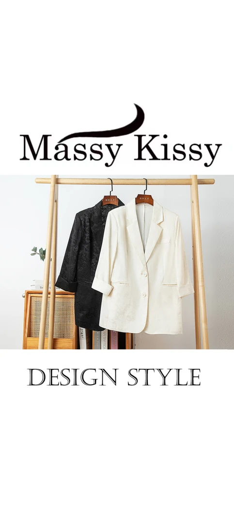 YGH-810高品质薄款醋酸中式暗花舒适七分袖时尚西装