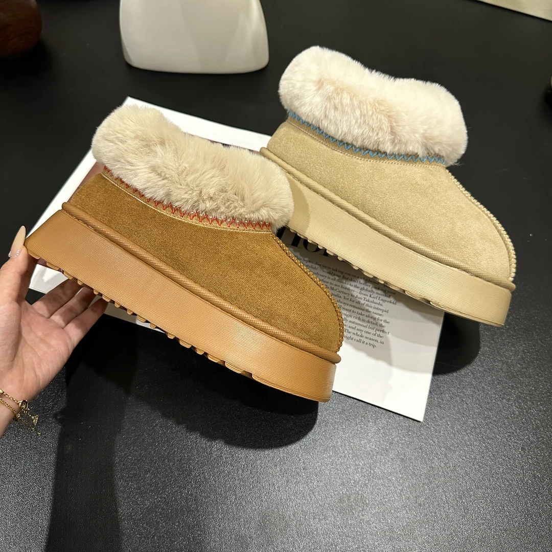 【断码不补】冬季女生雪地靴时尚厚底防滑软底加厚保暖外穿大棉靴