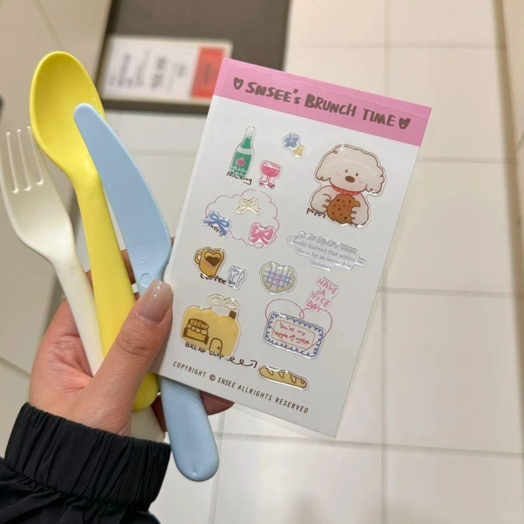 小红书同款brunch小狗ins插画果冻贴纸高颜值学生diy手机壳平板贴