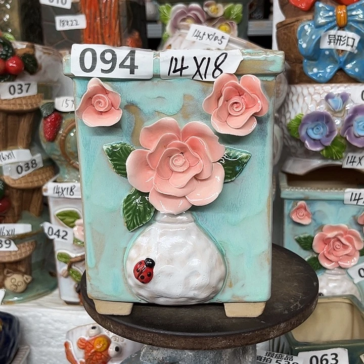 紫砂花盆粗陶材质多肉花盆