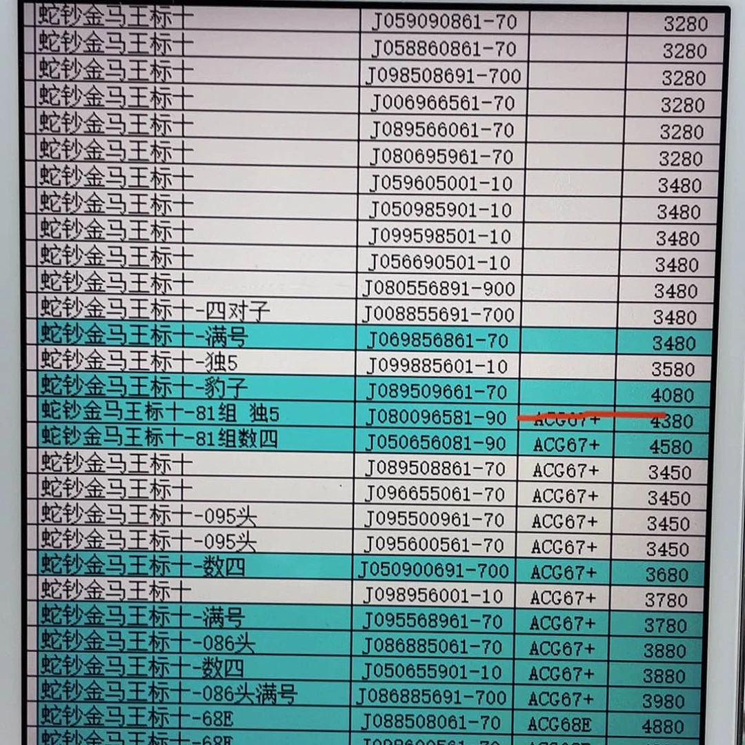 蛇钞金马王标十独5。099885601