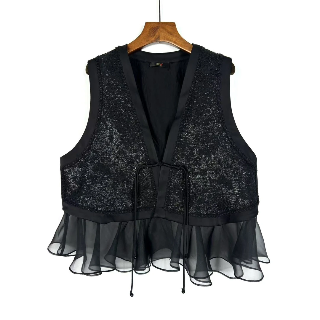 朱总原创设计XZM028Y墨韵流光·蝶舞轻绡马甲