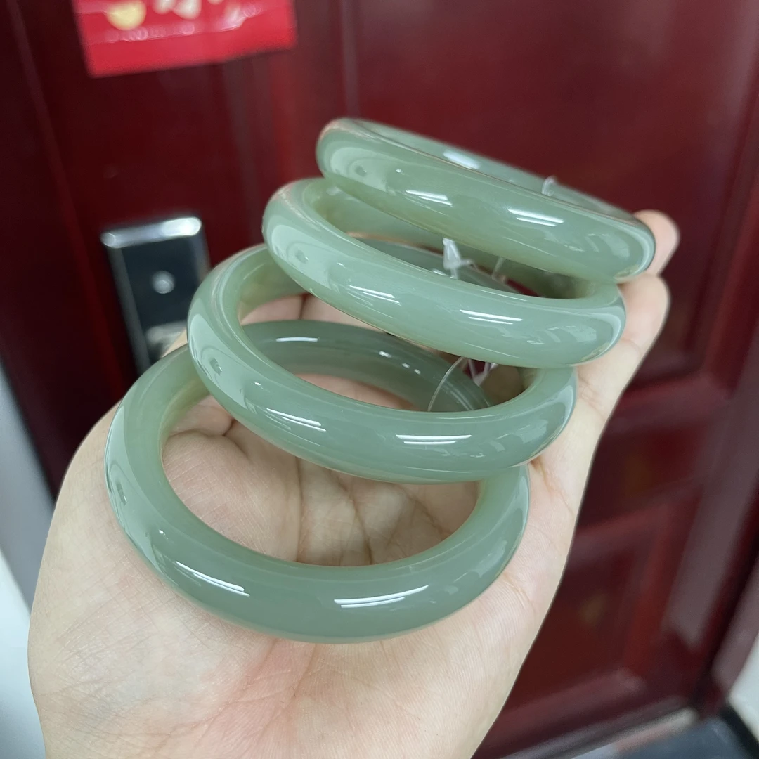 天然和田玉湖水蓝手镯多样性发货拍一发一79