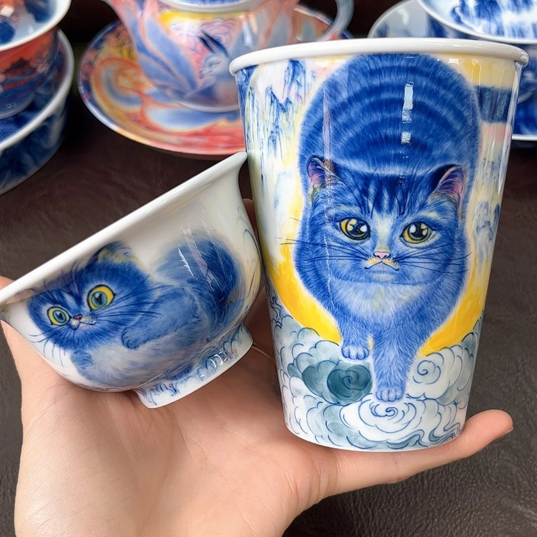 饼***弟手绘高温瓷器瓷器
