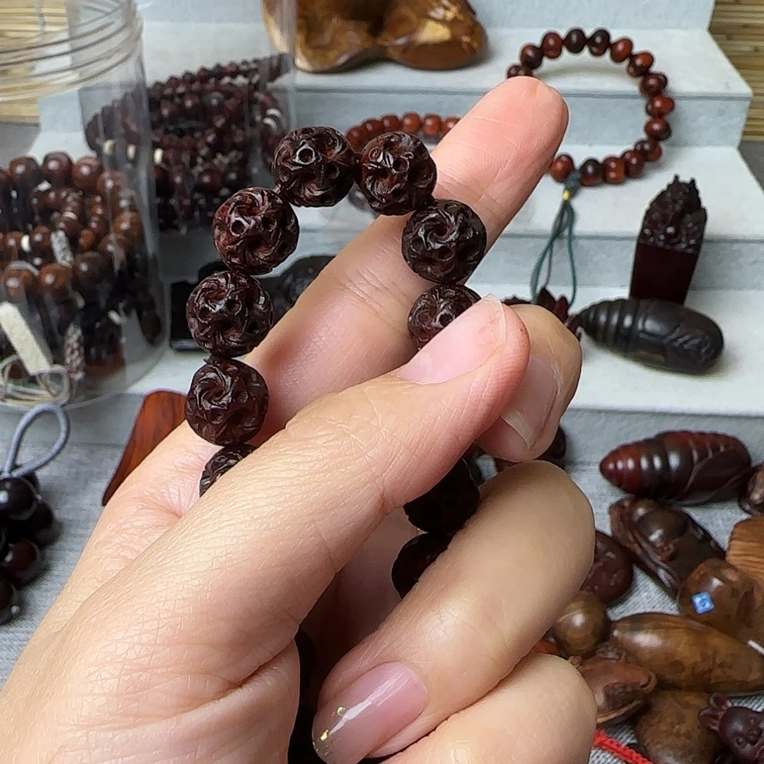 迷***爱木小叶紫檀雕刻玲珑一条➕三个隔片